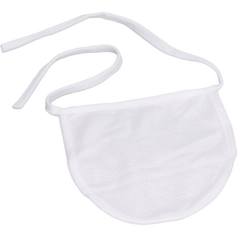 Protecteur de trachéotomie ajustable, couverture respirante à double couche pour stomie, blanc, longueur modulable