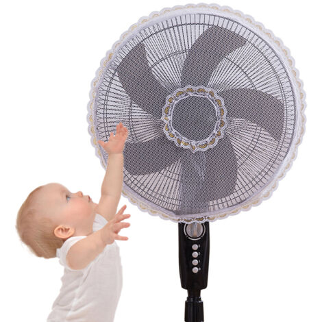Protecteur de Ventilateur Sécurité Enfants, Housse Anti-Poussière pour Bureau et Maison, Filet de Protection Doigts Bébé