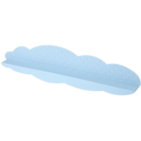 Protecteur d'Éclaboussures de Lavabo en Silicone avec Ventouses Anti-Projections pour Évier de Cuisine Bleu Nuages