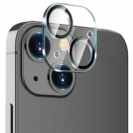 Protecteur d'objectif de camera en verre trempe incurve 3D compatible avec iPhone13 Mini Verre de protection d'objectif de 5,4 pouces avec durete 9H/anti-empreintes digitales/resistant aux rayures, modele : pour iP13 Mini