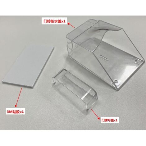 Protecteur pour Bouton de Sonnette Domestique [Transparent Imperméable Anti-Impact] Revêtement Adhésif contre Pluie, Poussière et Condensation