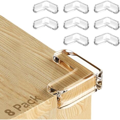 Protecteurs d'angle de bureau pour bébé, 8 pièces protecteurs d'angle de bureau pour bébé à angle droit, protecteurs d'angle de bureau pour bébé pour meubles, bureau, maison, école, avec adhésif fort