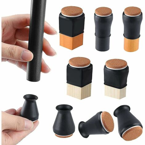 Protecteurs de sol en silicone pour pieds de chaise avec ajustement en feutre 0,5 1 16 pièces Cisea