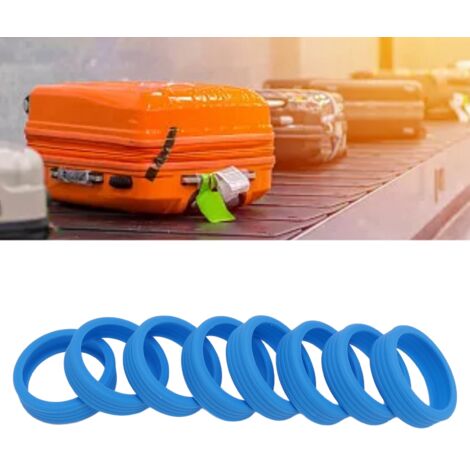 Protecteurs Silencieux pour Roues de Valise en Silicone - Lot de 8 Covers Anti-Bruit pour Sacs Cabine (5 x 1.5 cm)