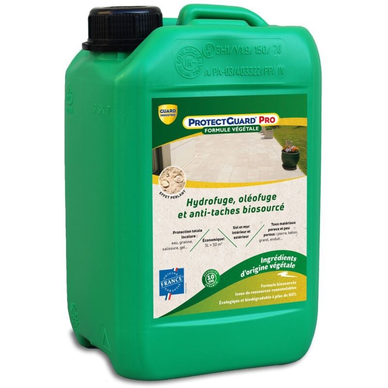 ProtectGuard Pro Formule Végétale Protection hydrofuge Conditionnement: 3L