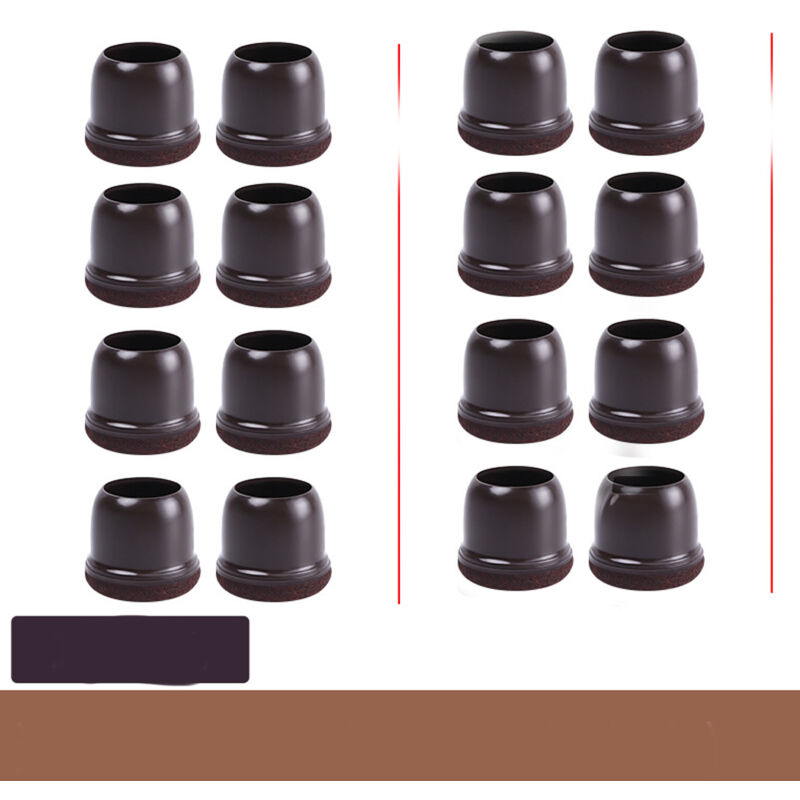 Linghhang - Protection 16 Pièces Pied de Chaise, Diamètre , Patin de Chaise avec Feutre Épaissi, Élastiques, Adaptables aux Chaises, Canapés, Tables