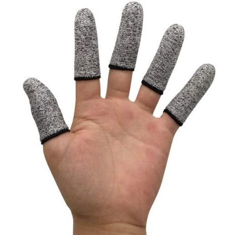 Protection anti-coupure, prolongation de la durée de vie des gants, adaptée à la cuisine, au travail, à la sculpture, antidérapante (gris)