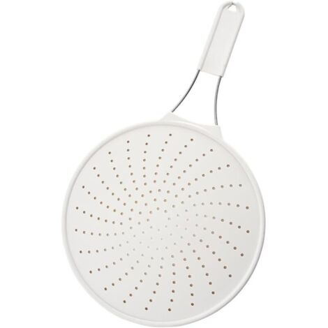 Protection Anti-Éclaboussures en Acier Silicone pour la Cuisine et la Maison - Prévenir Les Éclaboussures dHuile, Facile à Nettoyer, Résistant Haute Température (Grande Taille Blanche)