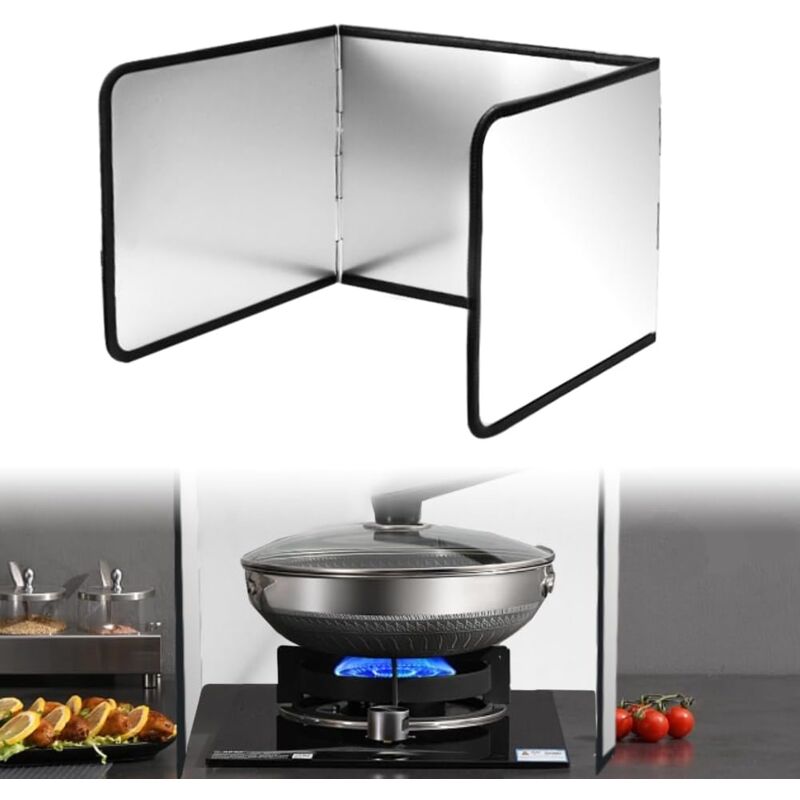 Protection anti-éclaboussures pliable pour cuisinière de cuisine