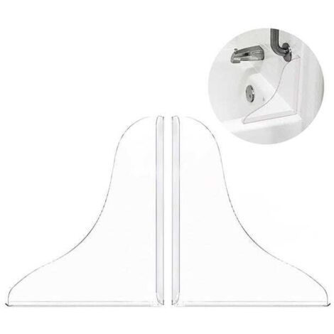 Protection anti-éclaboussures pour baignoire, protection de douche transparente autocollante et imperméable, lot de 2