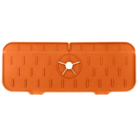 Protection anti-éclaboussures silicone – Tapis absorbant – Bac récupérateur – Pour poignée robinet – Cuisine, salle de bain, camping-car