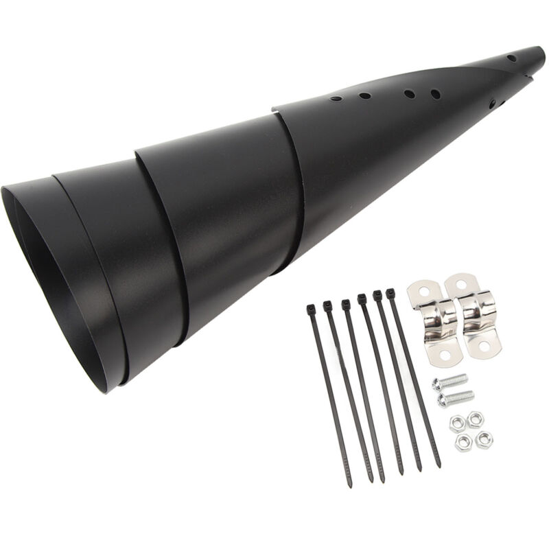 Protection anti-écureuils pour mangeoire à oiseaux sur poteau extérieur, en plastique, fixation extérieure, 45,7 cm / 18 pouces