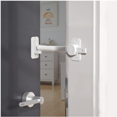 Protection anti-pincement pour porte sans perçage, bloque-porte sécurité bébé 90° blanc MK-008