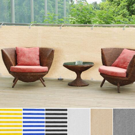 Protection anti regard PVC Cordon de fixation inclus Beige-crème 90 x 500 cm