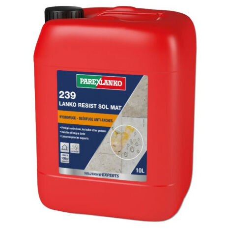 Protection anti-tâches sols 239 LANKO RÉSIST SOL MAT, Hydro oléofuge PAREXLANKO - 10 L - 100 m² - Incolore
