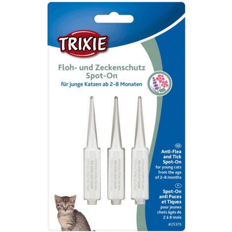 Protection anti-tiques et puces, Spot-On, pour chatons de 2 à 8 mois - Trixie