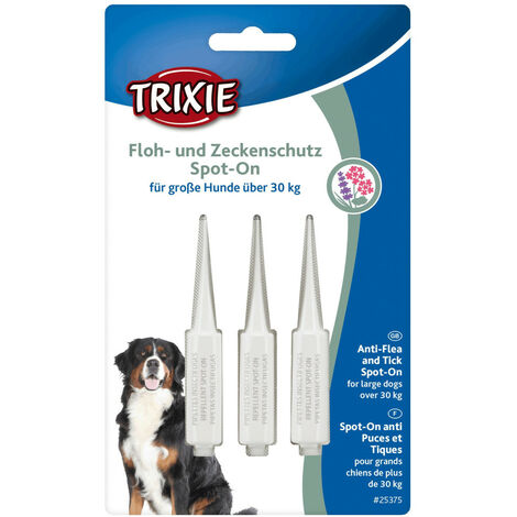 Protection anti tiques et puces Spot-On pour chien de + de 30 Kg - TRIXIE