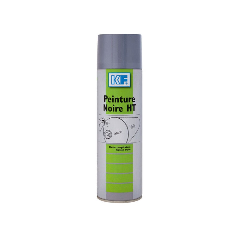Peinture aérosol haute température Noire HT - 6028 - KF