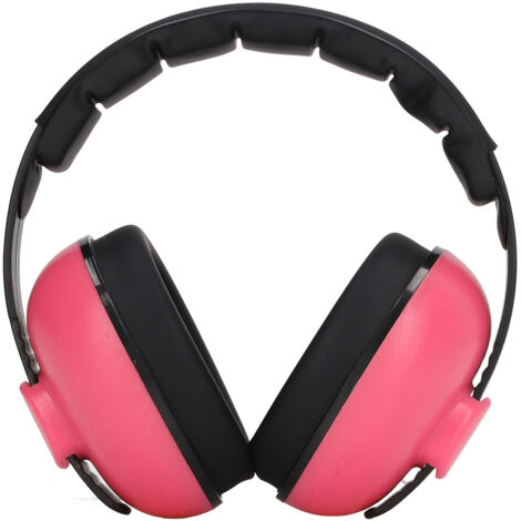 Protection Auditive Anti-Bruit Professionnelle NRR 31DB, Cache-Oreilles Portables pour Tir et Apprentissage, Couleur Rouge Rose