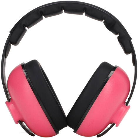 Protection Auditive Anti-Bruit Professionnelle NRR 31DB, Cache-Oreilles Portables pour Tir et Apprentissage, Couleur Rouge Rose