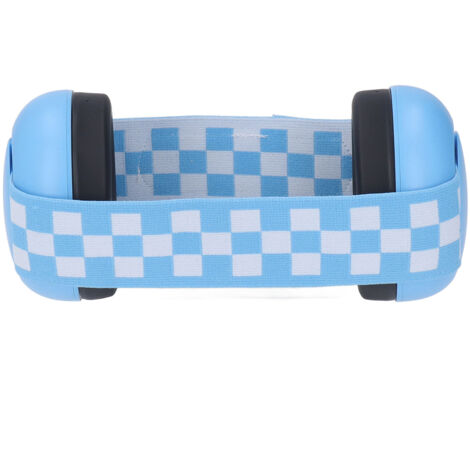 Protection Auditive pour Bébé Anti-Bruit, Cache-Oreilles Élastique pour Dormir et Voyager, Bleu