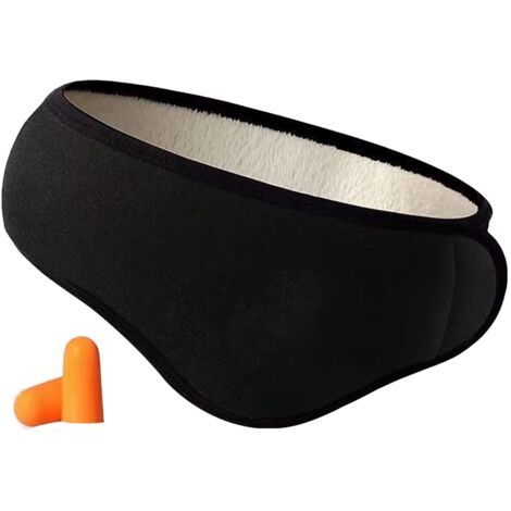 Protection Auditive Réducteur de Bruit avec Cache-Oreilles Chauds, Réglable pour Dormir et Activités Extérieures, Noir