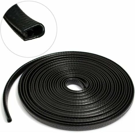 Protection Bord Portière de Voiture 4M Protecteur pour Pare-Choc Voiture Edge de la Porte en Caoutchouc et Metal en Forme U Bande de Garde Voitures Bateau-LIAIKI