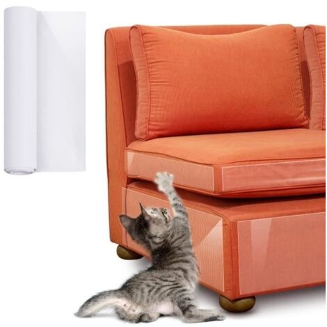 Protection Canape Chat 45x300cm Anti Griffe Porte Protège Protection Contre Rayures Chat Ruban Adhésif Transparent Rouleau Protege