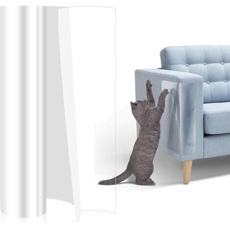 Protection Canapé Chat Anti Griffe,  20cm x 3m Anti Griffe Chat Canapé, Transparent Protege Canape Griffe， Adhesif Autocollant Anti Chien pour Meubles Porte Mur Canapé