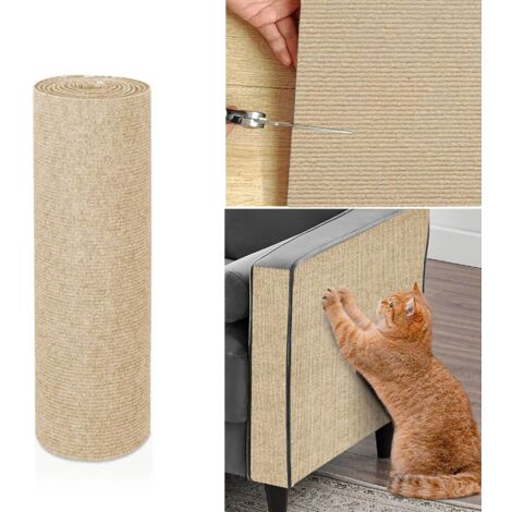 Protection Canape Chat Anti Griffe, Protecteur de Rayure Chat Protecteurs, Autocollant de Protection, Protecteur de Rayure pour Meubles Porte MurTapis Comptoirs 2mX40cm Kaki