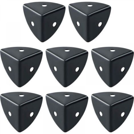 [Protection Coin de Table] 25mm x 25mm x 25mm Noir Aluminium [Antirouille, Décoratif] 8 Pièces