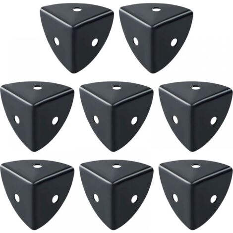 Protection Coin de Table 8 Pcs Meuble d'Angle Corniere Aluminium Noir Convient pour Protection des Meubles, Décoration, Anti-Collision et Anti-Casse