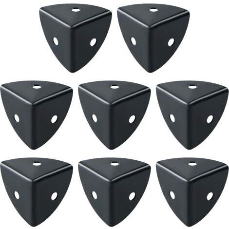 Protection Coin de Table 8 Pcs Meuble d'Angle Corniere Aluminium Noir Convient pour Protection des Meubles, Décoration, Anti-Collision et Anti-Casse
