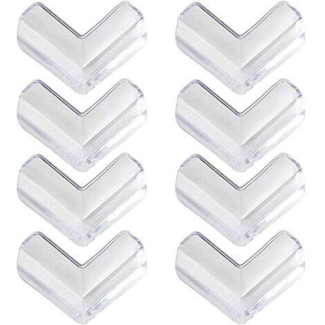 Protection Coin de Table, 8 Pièces Protections d'angles Transparent, Plus Grande Taille et Plus Forte adhérence, Doux Protection des coins de table - Protège les bébés et les enfants