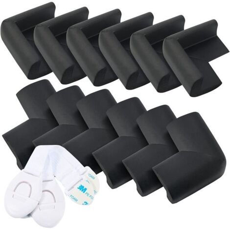 Protection Coin de Table Bébé - 10+2 Pièces - Mousse Souple - Blanc