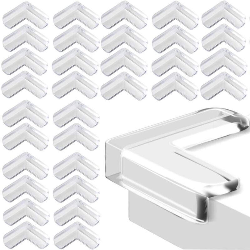 Protection Coin de Table Bébé, 6Pcs Protecteur d'angle de Meuble Transparent, Doux et Haute Résilience, Protège Le Bébé des Angles Vifs de la Table