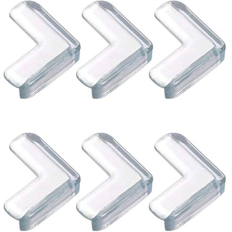 Protection Coin de Table Bébé, 6Pcs Protecteur d'angle de Meuble Transparent, Doux et Haute Résilience, Protège Le Bébé des Angles Vifs de la Table