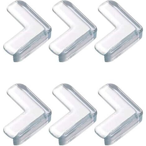 Protection Coin de Table Bébé, 6Pcs Protecteur d'angle de Meuble Transparent, Doux et Haute Résilience, Protège Le Bébé des Angles Vifs de la Table (L-Shape)
