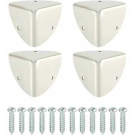 Protection Coin de Table Protection d'Angle en Métal Antirouille Protecteur et Décoration Antichoc de Sécurité pour Enfant et Bébé pour Tables et Meubles Pointus, 4Pcs, Noir Mat, EBJ039B-4P,de DEBUNS