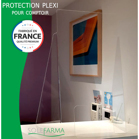 Protection comptoir en plexis - Transparent