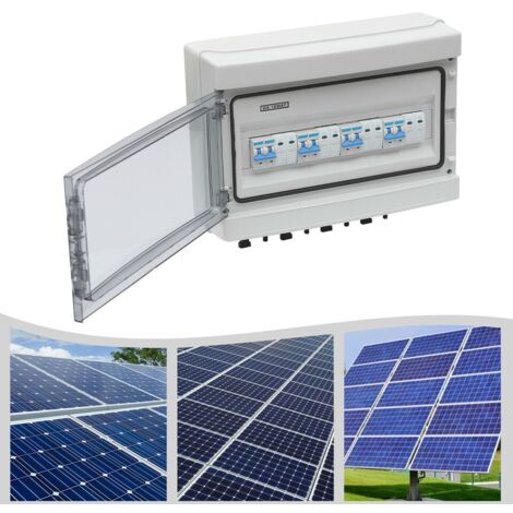 Protection contre les surtensions CC Boîtier de raccordement en série photovoltaïque à 4 canaux Centrale électrique pour balcon Interrupteur de coupure CC 25 ampères Système photovoltaïque