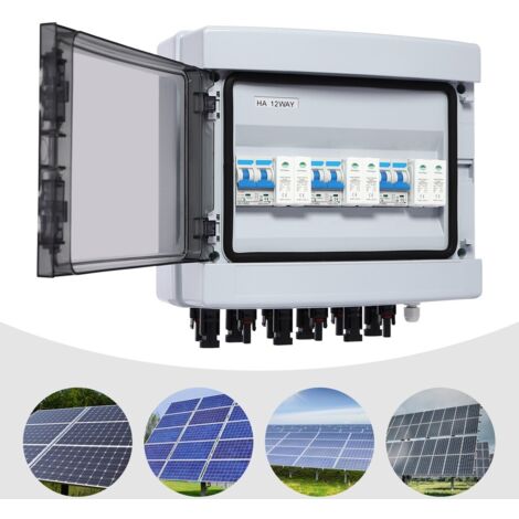 Protection contre les surtensions CC Système photovoltaïque Boîtier de jonction solaire à 3 circuits Centrale électrique pour balcon Interrupteur d'isolation 25 A 1 000 V CC