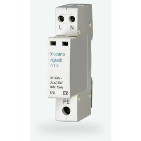PROTECTION CONTRE LES SURTENSIONS TRANSITOIRES 1F neutre 240V classe -II V2T-15 - TOSCANO