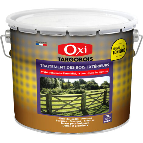 Protection contre l'humidité, la pourriture, les insectes OXI TARGOBOIS Traitement des bois extérieurs  2 litres