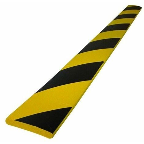 Protection d'angles droits à plier en mousse, coloris jaune/noir, longueur 40 cm, largeur 15 cm.