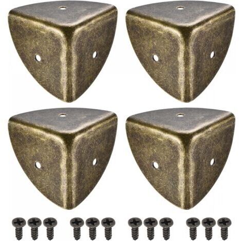Protection d'angle de bagage en acier nickelé de 40 mm, accessoires d'angle anti-collision pour bagages (vert antique)