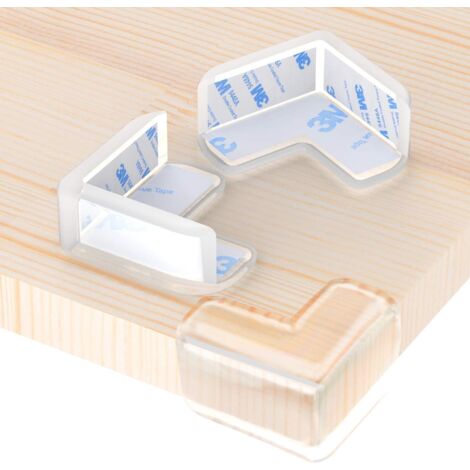 Protection d'angle de bureau, lot de 12 protections d'angle transparentes, Lar