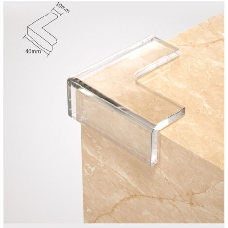 Protection d'angle pour table et meuble pour enfant, lot de 16 pièces, transparente, 40 x 10 mm,