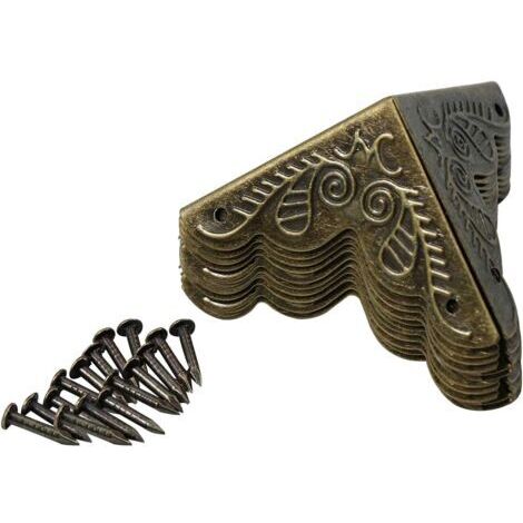 Protection d'angle protection de bord en métal laiton vintage aspect antique coins de protection 10 pièces (bronze)