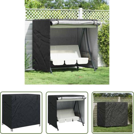 Protection de balançoire -  Housse pour balancelle d'extérieur Noir
